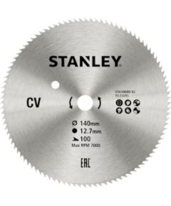 Griešanas disks kokam Stanley STA10080-XJ; 140x12,7 mm; 100T Zāģripas