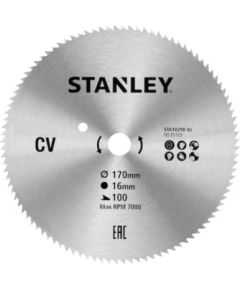 Griešanas disks kokam Stanley STA10290-XJ; 170x16 mm; 100T Zāģripas