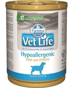 Farmina Pet Foods Karma Vet Life Hypoallergenic Fish&Potato 300g Suņu barība