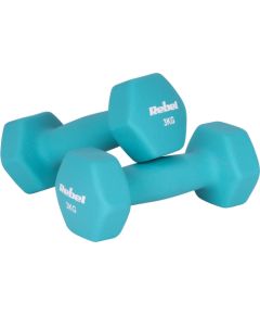 Hantelki żeliwne neoprenowe HEX 2x3kg, REBEL ACTIVE Велосипеды