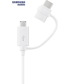 Samsung EP-DG930DWE USB 2in1 Cable USB-C & Micro USB Datu un Uzlādes Kabelis 1.5m (OEM) Data USB kabeļi
