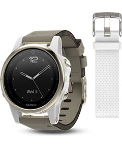 Garmin fēnix 5S Sapphire - Champagne with grey suede band Smart pūlksteņu aksesuāri