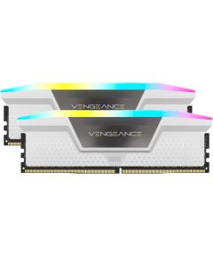 Corsair DDR5 - 64GB - 6000 - CL - 30 (2x 32 GB) dual kit, RAM (white, CMH64GX5M2B6000C30W, Vengeance RGB, INTEL XMP) Оперативная память (RAM)