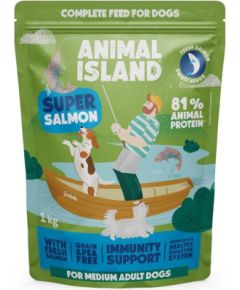 ANIMAL ISLAND Salmon - dry dog food - 1kg Suņu barība