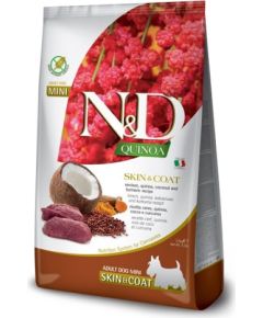 FARMINA N&D Quinoa Dog Skin&Coat Venison, Coconut Adult Mini  - dry dog food - 2.5 kg Suņu barība