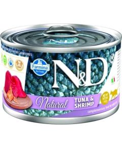 FARMINA N&D Cat Natural Tuna&Shrimp- wet cat food - 140 g Консервы кошек