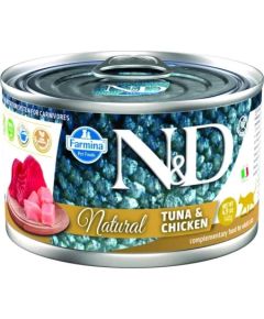 FARMINA N&D Cat Natural Tuna&Chicken- wet cat food - 140 g Консервы кошек