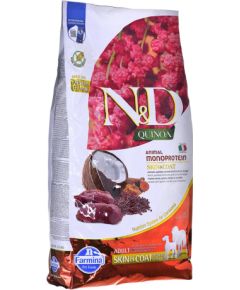 FARMINA N&D Quinoa Dog Skin&Coat Venison&Coconut Adult Medium&Maxi - dry dog food - 7 kg Suņu barība