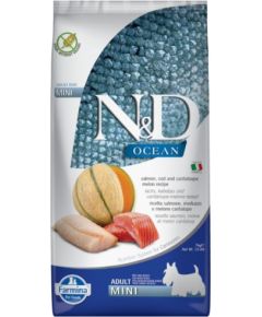 FARMINA N&D Ocean Dog Salmon, Cod, Cantaloupe, Melon Adult Mini - dry dog food - 7 kg Suņu barība