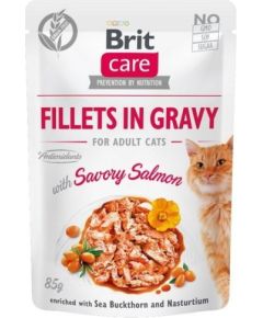 BRIT Care Fillets in Gravy salmon fillets in sauce - wet cat food - 85 g Barība