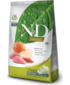 FARMINA N&D PRIME DOG WILD BOAR AND APPLE ADULT MEDIUM & MAXI  12 kg Barība