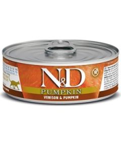 FARMINA N&D CAT VENISON & PUMPKIN 70g Kaķu konservi