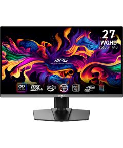 Monitor MSI MPG 271QRX QD-OLED 26.5" Gaming Panel QD-OLED 2560x1440 16:9 360Hz Matte 0.03 ms Swivel Pivot Height adjustable Tilt Colour Black MPG271QRXQD-OLED LED / LCD мониторы