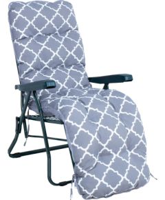 Guļamkrēsls  BADEN-BADEN pelēks ar rombveida pārvalku Dārza krēsli