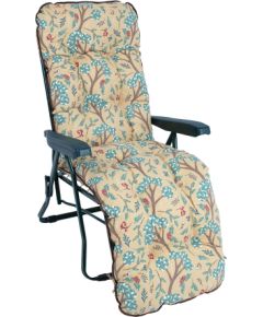 Guļamkrēsls  BADEN-BADEN smilškrāsas rakstains pārvalks Dārza krēsli