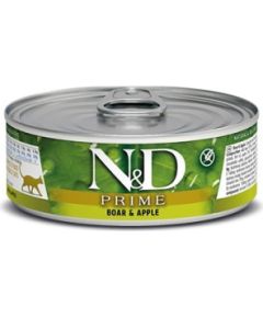 FARMINA N&D CAT PRIME BOAR & APPLE  70g Kaķu konservi