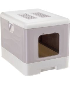 FERPLAST SAHARA TOILET GREY PINK kuweta dla kota Ящики для кошачьего туалета