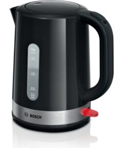Bosch TWK6A513 electric kettle 1.7 L 2200 W Black, Stainless steel Tējkannas (elektriskās)