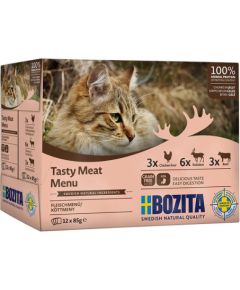 BOZITA Tasty meat menu Multibox Flavor Mix in Jelly - Wet Cat Food - 12 x 85g Консервы кошек