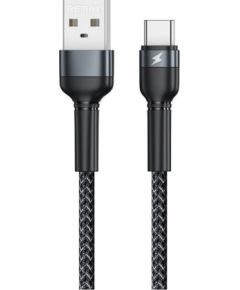USB cable Remax RC-124a USB-A to USB-C 1.0m black Data USB kabeļi