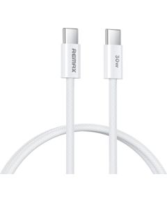 USB cable Remax RC-C010 USB-C to USB-C 30W 1.0m white Data USB kabeļi