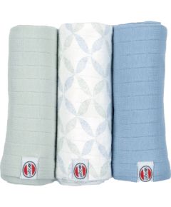 Lodger Swadler Solid Matcha kokvilnas autiņš,Peppermint, 70x70 cm, 3gab. - SWM 104 Хлопковые подгузники, зажимы