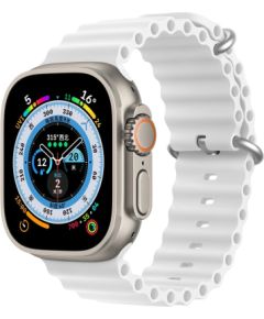 Strap Dux Ducis OceanWave Series Apple Watch 38/40/41mm White Smart-Watch aksesuāri