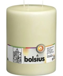 Bolsius Svece cilindrs ar 3 degļiem Mamoth Ø200x150mm bēša Sveces un svečturi