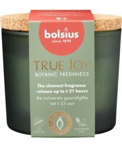 Bolsius Svece arom. stikla gl. ar korķi True Joy Ø66x83mm botanic freshness Sveces un svečturi