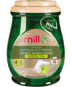 MILL ECO 2k universal 2-in-1 green tea laundry capsules, 70 capsules Tīrīšanas un Ķīmiskie līdzekļi