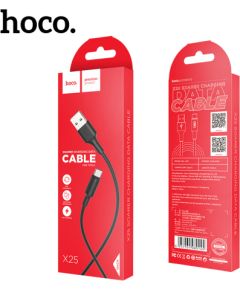USB cable Hoco X25 Type-C 1.0m black Data USB kabeļi