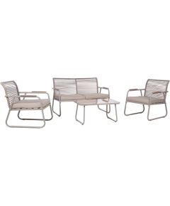 Garden furniture set MACOS table, sofa and 2 chairs, beige Новинки Для дома и сада 