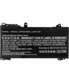 CoreParts Laptop Battery for HP HSTNN-DB9A  HSTNN-UB7R  L32407-2B1  L32656-005  RE03XL  HSTNN-DB9A  L32407-2B1  HSTNN-UB7R  L32656-005  L324 Portatīvo datoru baterijas