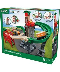 BRIO Large warehouse with lift - 33887 (Nedaudz boj. iepak.) Куклы и аксессуары
