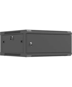 Lanberg Wall mounted installation cabinet 19" 4U 600X600 WF01-6604-00B Black Serveri un to komponentes