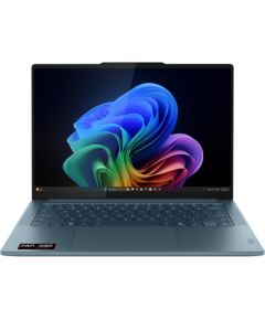 Lenovo Yoga Pro 7 14AKP10 Tidal Teal 14.5 " OLED 3K 2944 x 1840 pixels Glossy AMD Ryzen AI 7 350 32 GB Soldered LPDDR5x Solid-state drive capacity 1000 GB AMD Radeon 860M Graphics Windows 11 Home 802.11be Bluetooth version 5.4 Keyboard language English Ke Portatīvie datori