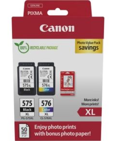 Canon PG-575XL/CL-576XL (5437C006) Photo value pack Ink Cartridge Multipack, BK/CMY Lāzerprinteru izejmateriāli