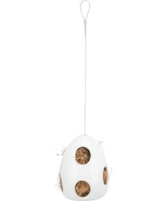 Trixie Podajnik na materiał gniazdowy, dla ptaków, biały, ceramiczny, 10,5 x 10,5 x 15 cm, zawieszany Citas preces