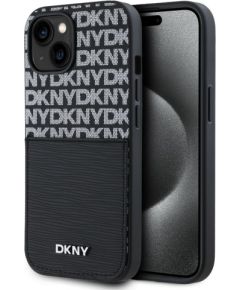 DKNY -  DKNY PU Leather Repeat Pattern Card Pocket Case for iPhone 14 Black Чехлы - альтернативные