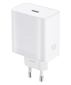 OnePlus SuperVOOC lādētājs 80W USB ceļojuma lādētājs, balts Telefonu lādētāji 220v