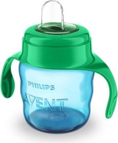 Philips Avent SCF551/05 Easy Sip mācību krūzīte ar rokturiem,  6M+, 200ml, silikona snīpis, zaļa