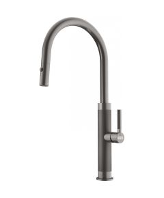 Franke Mythos Masterpiece Izvelkams ar Dušu Antracīts Virtuves Izlietnes Jaucējkrāns Virtuves jaucējkrāni