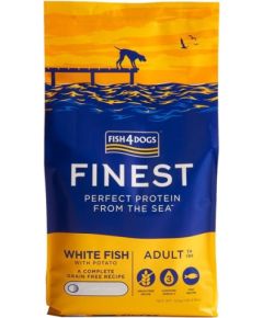 FISH4DOGS Finest Ocean White fish M/L - dry dog food - 12kg Suņu barība