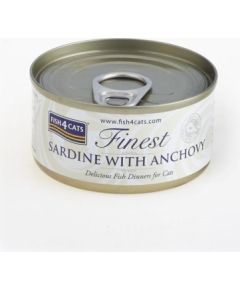 Fish4dogs FISH4CATS Sardine with anchovy - wet cat food - 70g Kaķu konservi