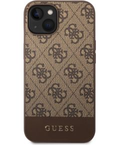 Guess PU 4G Stripe Case Защитный чехол для iPhone 14 / коричневый Чехлы - альтернативные