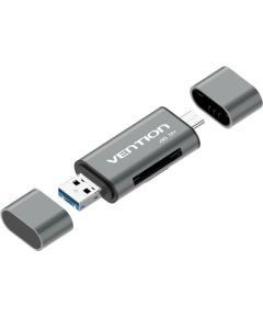 Vention USB3.0 Multi-function Card Reader Gray Metal Type Считыватели карт