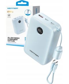 Powerbank Vention 20000mAh 2 x USB-C 1x USB-A z wyświetlaczem 22,5W niebieski Power-банки