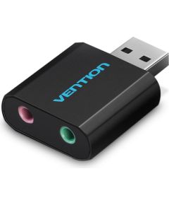 Vention USB External Sound Card Black Metal Type Srīmošanas kartes