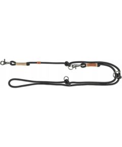 Trixie BE NORDIC, smycz regulowana, dla psa, czarna/piaskowa, linka, S–M: 2.00 m/o 8 mm Citas preces