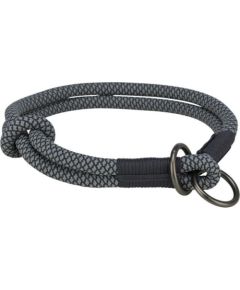 Trixie Soft Rope, obroża zaciskowa, dla psa, czarna/szara, nylon, L: 50 cm/o 10 mm Citas preces